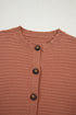 Wide Rib Knit Button Front Dolman Sleeve Sweater Cardigan
